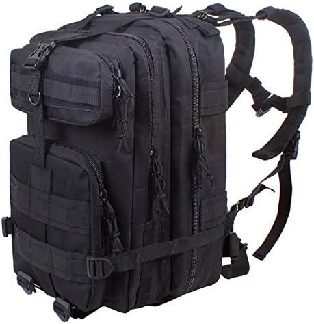 Gearmax® Sport Outdoor Military Rucksacks Tactical Molle Backpack Camping Hiking Trekking Bag (Black)