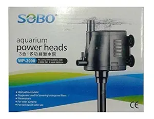 Sobo WP-3990 Multifunction Submersible Pump for Aquarium Fish Tank Power Heads