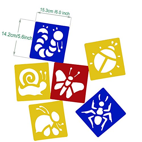Eurshine Plastik Schablonen Kinder Schablonen Malen Zeichenschablonen Set Kreative Malerei für Kinder Lernen Geschenk tier Schablonen, 30 Stück - 3