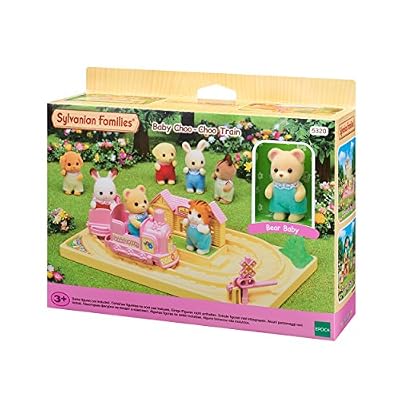 SYLVANIAN FAMILIES-Le Train tchou et Jason Le bébé Ours Mini-Univers, 5320, Multicolore