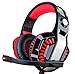 Produktbild DIZA100 Gaming Headset Rauschunterdrückung Kopfhörer mit Mikrofon Lautstärkeregelung und LED-Licht Xbox One Headset für PS4, PC, Mac, Computer -Rot