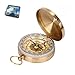 Produktbild Amanni golden compass taschenkompass messing , etragbarer night light kompass blu ray für trekking wanderkarten Camping Navigation hiking running outdoor
