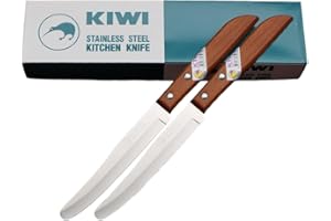 EMOBUG Kiwi brand couteau thai, couteau à fruits et légumes chef asiatique thailand, Modèle n° 502 (2 pièces)