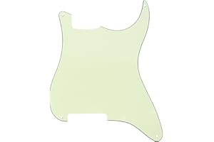 Musiclily 4 Otworów śrubki Pickguard bez Otworów Maskownica do Gitary typu Strat Custom, 3 warstwowy Mint Green