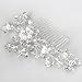 SA Elegant Silver Bridal Wedding Hair Comb Pearl Crystal Hair Pin Clip Accessory
