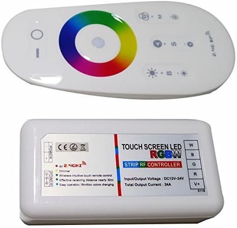 Flyyfree LEDENET 2.4G Wireless Touch Screen LED RGBW Strip RF Controllers Remote Control 5050 3528 5630 RGBWW Strip Lighting with Touch Ring Keys 12V/24V 4 Channel