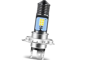 Teguangmei H4 HB2 9003 HS1 P43t LED Lampadina per Fari Moto Luce Hi/Lo Super Luminoso 6000K Ambra ad Alta potenza 3030 12-SMD per Faro ATVS per Auto da Moto (confezione da 1)