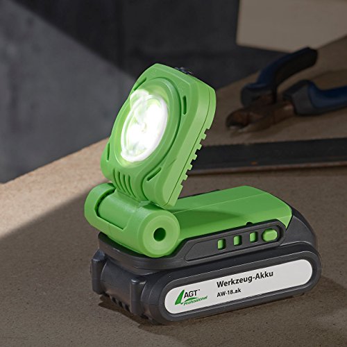 AGT Professional Akku-LED-Baulampe AW-18.bl, 300 lm, klappbar, 18 V (ohne Akku) - 5