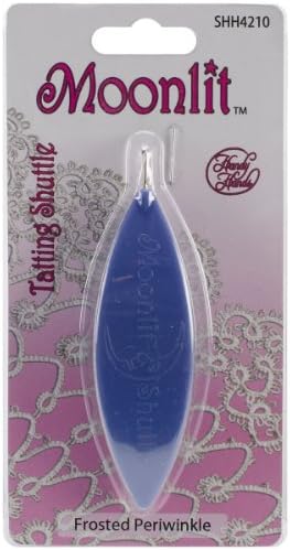 Webster's Pages Handy Hands 438256 Moonlit Tatting Shuttle with Hook-Frosted Periwinkle