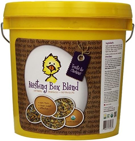 Treats for Chickens Certified Organic Nesting Box Blend, Herbal Bedding, 1lb Bucket