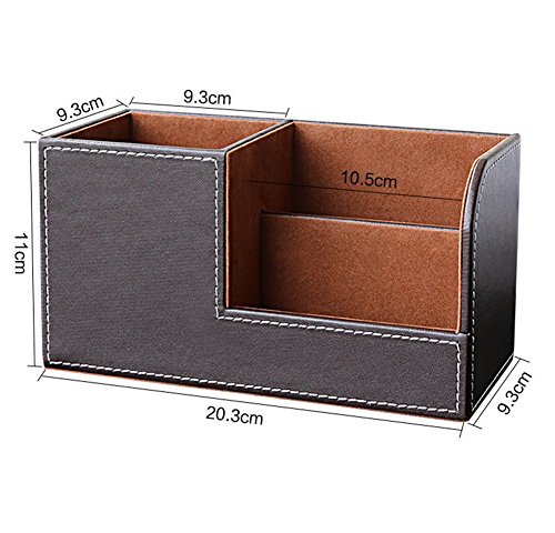 Cosanter 3 Compartimento Multifuncional Cl  sica Organizador de Despacho de Piel Sint  tica Color Negro 
