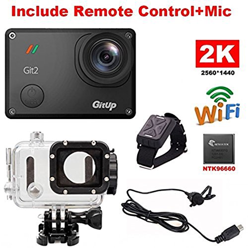 SILE GitUp Git2 2 K 30fps Novatek 96660 1080P 60fps Full HD WiFi cámara al aire libre impermeable Apoyo G-Sensor (extra Mic + Remote control)