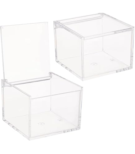 3 Cubi Espositivi In Acrilico Trasparente - Display Per Gioielli, Foto, Torte E Oggetti Da Collezione - Foto 2