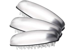 Vibury 3 pièces pinceaux à ongles en acier inoxydable pour nettoyer les ongles et les mains, les légumes, les fruits