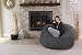 Chill Sack Bean Bag Chair: Giant Memory Foam Furniture Bags and Large Lounger - Big Sofa with Huge Water Resistant Soft Micro Suede Cover - Charcoal, 5 feet