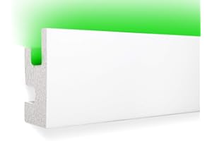 PAM PANORAMA KD301 Listello per LED, 1,15 metri, per illuminazione indiretta, in polistirene estruso, 90 x 40 mm