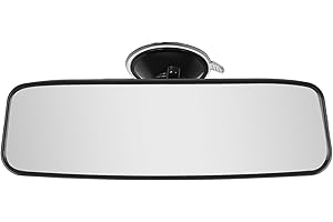 LUNPOEM Rétroviseur Conduite Accompagnée 200x55mm avec Ventouse Puissante, Miroir Intérieur Universel pour Voiture, SUV, Camion, Apprentissage, Examen de Conduite, Instructeur et Accompagnateur