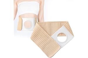 Heagimed Ostomy Hernia Belt, Breathable Stoma Hernia Belt with Stoma Opening for Stoma Bags to Prevent Parastomal Hernia, Size L