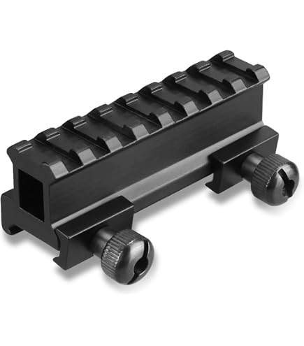TRIROCK See-Through Low Profile Picatinny Riser 8 Slots - Montage Optique 21mm