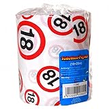 Motiv: Verkehrsschild 18 Toilettenpapier 18 Jahre Geschenk für den Geburtstag Länge 25m Klopapier