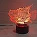 Produktbild 3D Nachtlicht Goldfisch Führte Licht-Fernberührungsschalter Der Lampen-3D Geführte Nachtlicht-7 Farbänderung Tischlampen