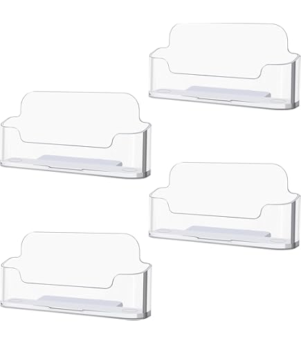 SANRUI Designer-Visitenkartenhalter Aus Acryl – 2-stufig, Transparent & Neigbar – Organisiert Bis Zu 120 Karten Elegant Auf Dem Schreibtisch