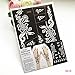HENNA TATTOO STENCILS s315 Large Sheet Indian Mehndi Stencills - single use - suitable for Henna Tattoo Glitter Tattoo and Airbrush Tattoo