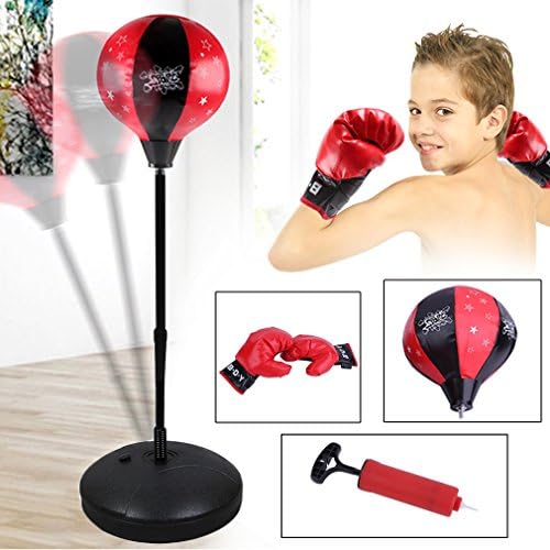 Niceao Boxing Speed Ball Boxing Punch bag Set with Boxing Gloves and Pump for Kids Speed Training 70 To 105 cm