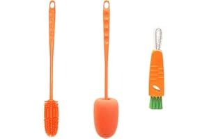 XIAZHIZHEN Set di spazzole per bottiglie, spazzola per la pulizia, 3 pezzi