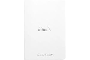 RHODIA 119200Cpack - Un lot de 10 Carnets Piqués White - A5 - Pointillés Dot - 96 pages - Papier Clairefontaine Blanc 80 g/m² - Couverture en Carte Enduite Souple, Résistante et Imperméable - Classic