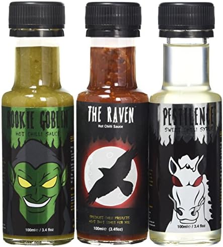 Grim Reaper The Raven/Rookie Goblin/Pestilence Chilli Sauce Gift Pack