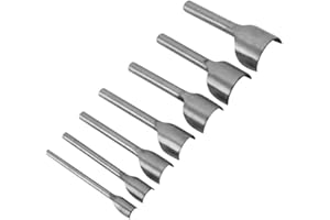 LAZMIN 7 stücke diy leder handwerk werkzeuge, stahl leder arbeitsgeräte halbrunde punch gürtel ende cutter für zuhause leder nähen (10-40mm)