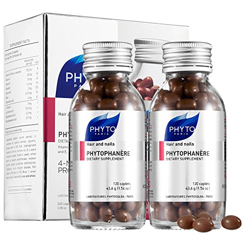 Phyto PHYTOPHANÈRE Nahrungsergänzung Haarausfall bei Frauen & brüchige Fingernägel – 2 X 120 Kaps - 2