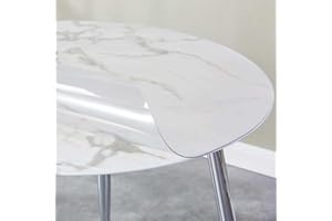 HOOZ Przezroczysta folia na stół, Ø 90 cm, grubość 1,5 mm, przezroczysta ochrona i elegancja na stół, wodoodporny i zmywalny, ochrona stołu z PCW, różne rozmiary (okrągły)