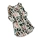 Produktbild Yanhoo Frauen Blumendruck Minikleid Sommer Beach Party Langarm Kleid Plus Größe Baumwolle und Leinen S ~ L5 (Beige, S)