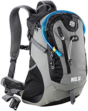 Aquabourne Moel 30L Backpack with Integral Water Bladder and Waterproof Rain Cover- Hiking Outdoors Walking Travel Rucksack