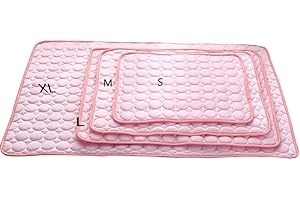 Skingwa Dog Cooling Mat Cooling Mat for Pets Cats Dog Bed Mats (XL: 27.5x39in, Pink)