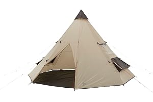 Grand Canyon BLACK FALLS 8 - tienda redonda para 8 personas | tienda familiar, tienda de grupo, tienda piramidal, tipi | Mojave Desert (beige)
