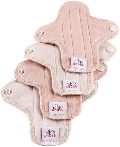 Moon Set of 4 pads Mini Washable Organic Cotton Pantyliners Plain