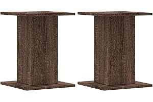 vidaXL Soportes Altavoces 2 uds Madera marrón Roble 30x30x40 cm, Plataforma de Altavoces, Soporte de Altavoces de Suelo, Soporte de Altavoces HiFi