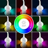 WILIT® HZ T3 5W dimmbare LED Schreibtischlampe/Atmosphärenlampe mit Schwanenhals und Touchfeld für Farblicht und 3 Helligkeitsstufen, weiß - 3