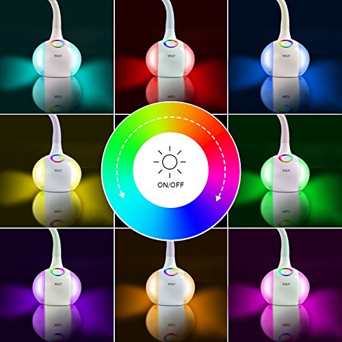 WILIT® HZ T3 5W dimmbare LED Schreibtischlampe/Atmosphärenlampe mit Schwanenhals und Touchfeld für Farblicht und 3 Helligkeitsstufen, weiß - 3