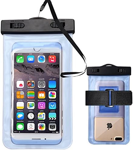 Waterproof Case Waterproof Pouch Case Cover Pouch with Neck Strap and Armband for Galaxy A3 A5 A7 2017 Samsung J3 J5 J7 2016 Case Cover Universal IPX8 Certified Clutch Pouch iPhone SE iPhone 6S iPhone SE iPhone 7 Plus Soft Waterproof Plastic Bumper Galaxy A3 2017 A5 2017 Grand Prime S6 S6 Edge S7 Edge S8 S8 S8 + S5 S5 Mini Protection for Huawei P8 Lite Huawei P9 Lite 2017 P8 Lite Wiko Sony HTC etc. Less than 6 inches - Light Blue