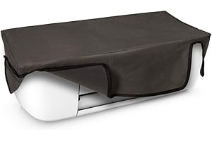 kwmobile Dust Cover Compatible with HP DeskJet 3720 - Printer Case - Fabric Protector Cover - Dark Grey