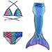 Produktbild Das beste Mädchen Meerjungfrauen Bikini Kostüm Meerjungfrau Schwimmanzug Badeanzüge Tankini (110, A-22)