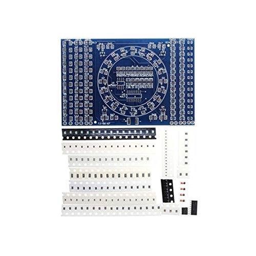 Preisvergleich Produktbild fengwen66 Rotierende blinkende LED-Komponenten Löten Übungsboard DIY Set Trainingsset (blau)