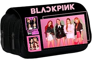 FISAPBXC Trousse Blackpink, Blackpink Trousses à Crayons, Sac à Crayons de Grande Capacité Multifonctionnel Étui à Crayons pour Lycée Génération Filles Adolescent Cadeau Maquillage