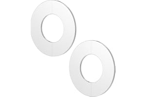 FOCMKEAS 2Pcs Wall Split Flange, Fit 2.36"(60mm) Diameter Pipe Stainless Steel Round Escutcheon Plate Wall-Mounted Water Pipe Cover Accessories, Sliver