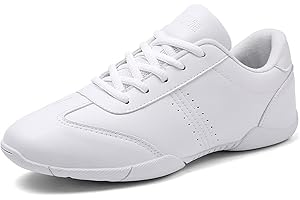 CERYTHRINA Damen Cheerleading Schuhe Mädchen Atmungsaktiv Tanzschuhe Leichtgewicht Cheer Schuhe Weiß Training Schuhe Fitness Gymnastik Yoga