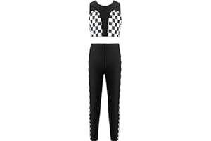 LiiYii Enfant Fille Leggings Gymnastique Crop Top Yoga Sport Vêtement de Danse Ensemble Débardeur Haut Pointé Pantalon Long Tenue Fitness Musculation Joggings 4-16 Ans